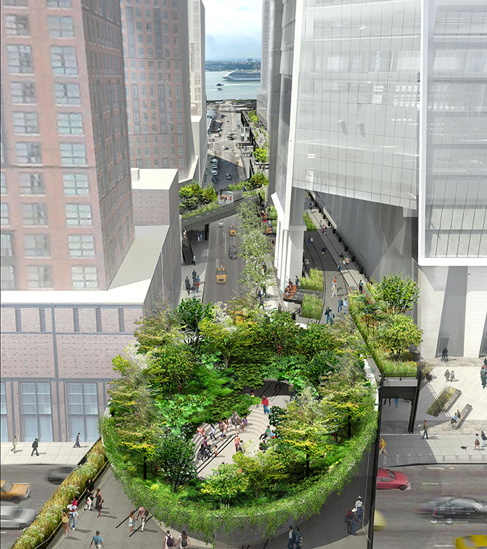 Architectural rendering of Tenth Avenue Spur design. Courtesy Friends of the High Line