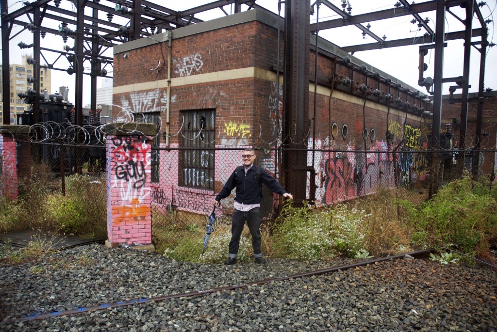 Johnny Linville on the Reading Viaduct, Philadelphia, October 2011